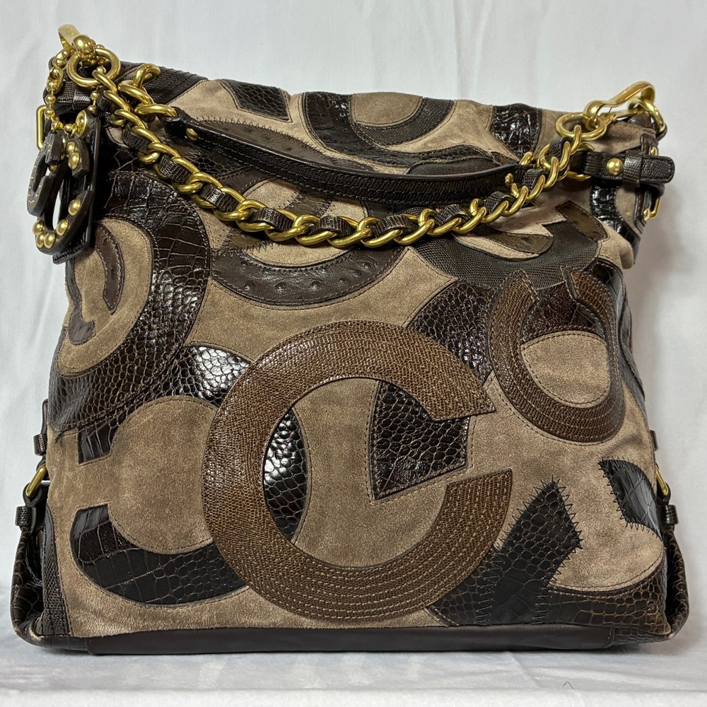 Coach Patchwork Suede Leather Chain Shoulder Bag … - image 6